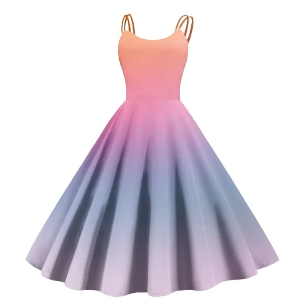 Women's Printed Strapless Gothic Cocktail Fashion Sexy Christmas Dress Punk - Image 7