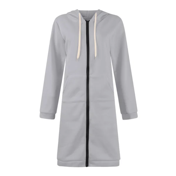 Women's Zip Up Hoodies Oversized Fleece Long Sleeve Sweatshirts Jacket Coat - Image 6