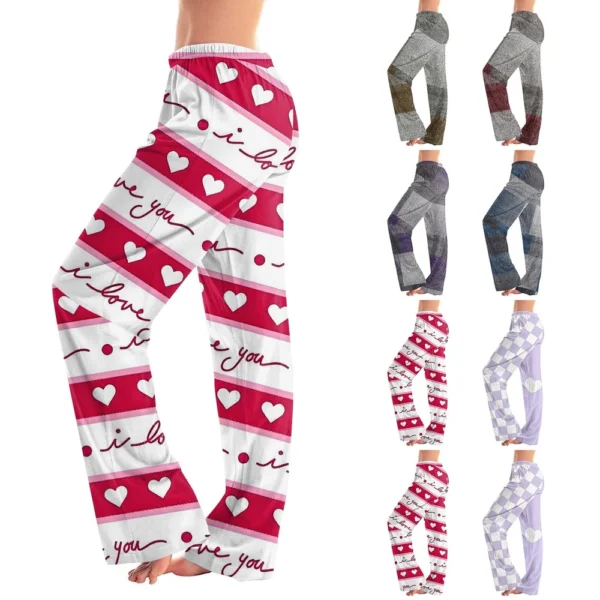 Women's Winter Soild Colored Pants, Full Length Pants, Sports Pants, Home Pants