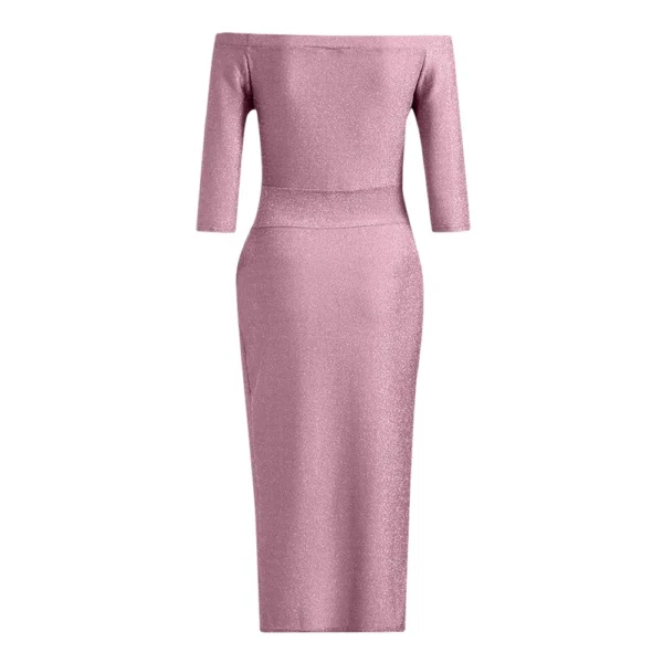 Women's Tube Strapless Maxi Dress Side Slit Bodycon Dress Cocktail Dress - Image 3