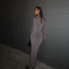 Women's sexy solid color temperament dress - Image 2