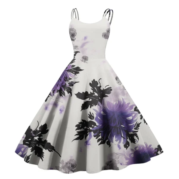 Women's Printed Strapless Gothic Cocktail Fashion Sexy Christmas Dress Punk - Image 20