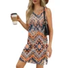 Women's V-neck Summer Casual Beach Vacation Women's Sleeveless Vintage Print - Image 44