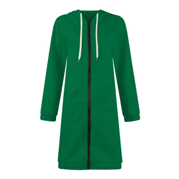 Women's Zip Up Hoodies Oversized Fleece Long Sleeve Sweatshirts Jacket Coat - Image 10
