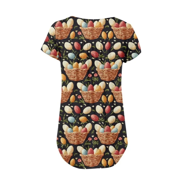 Women's Short Sleeved Fashion Printed Daily Round Neck Loose Casual T-Shirt - Image 12