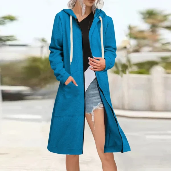 Women's Zip Up Hoodies Oversized Fleece Long Sleeve Sweatshirts Jacket Coat - Image 20