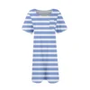 Womens Summer Dresses Short Sleeve Linen Casual T-Shirt Dresses Swing Beach - Image 12