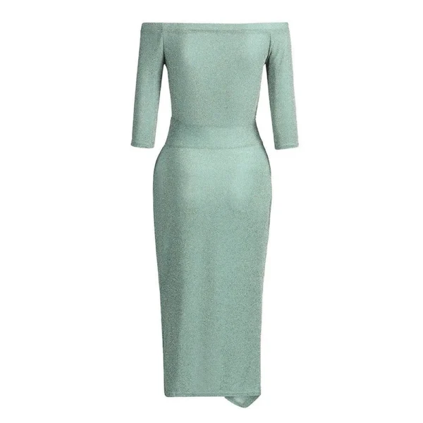 Women's Tube Strapless Maxi Dress Side Slit Bodycon Dress Cocktail Dress - Image 6