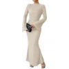 Women's Fall Dresses 2024 Maxi Dresses Solid Flare Sleeve Dress Bodycon Dresses - Image 10