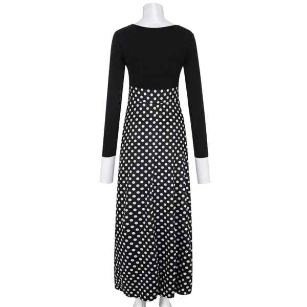 Womens Long Sleeve Floral Print Loose Wedding Holiday Party Splice Maxi Dresses - Image 5