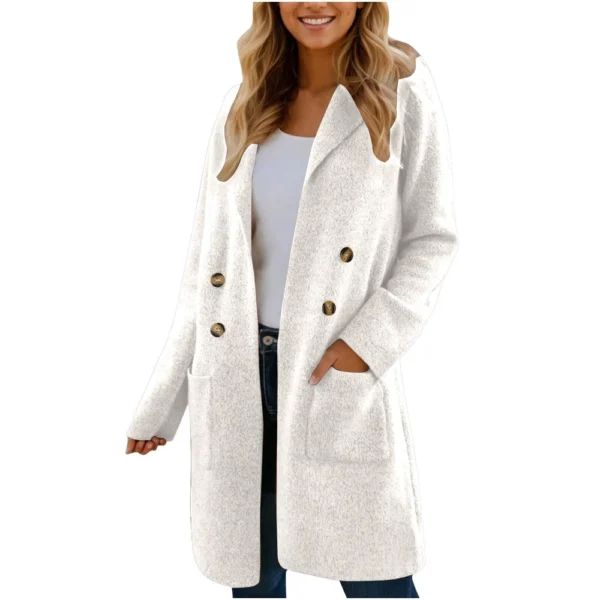 Women's Fashionable All-match Mid-length Woolen Coat - Image 12