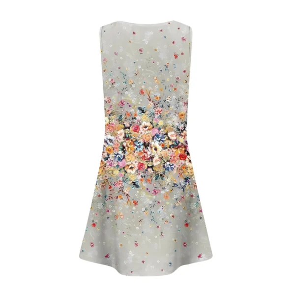 Womens Summer Dresses Loose  Sleeveless Sundresses Dress With Pockets - Image 12