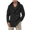 Men's trench coat long lapel hood casual trench coat - Image 5