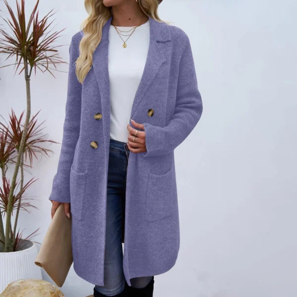 Women's Fashionable All-match Mid-length Woolen Coat - Image 40