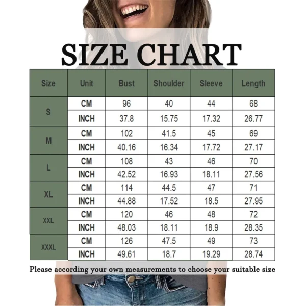 Women's Fashion Casual Loose 3/4 Sleeve Printed Round Neck Top - Image 47