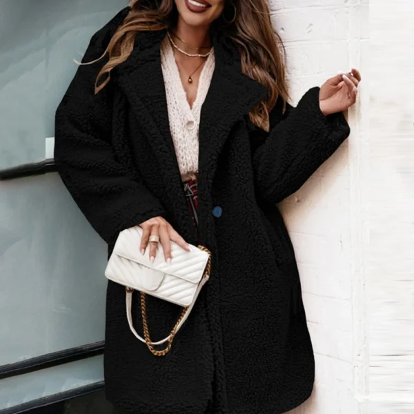 Women's Winter Fashionable Solid Color Single-Breasted Multi-Button - Image 16