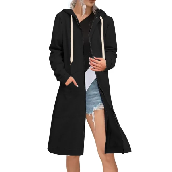 Women's Zip Up Hoodies Oversized Fleece Long Sleeve Sweatshirts Jacket Coat - Image 18