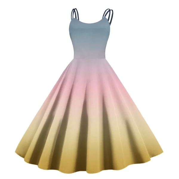 Women's Printed Strapless Gothic Cocktail Fashion Sexy Christmas Dress Punk - Image 10