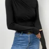 Women's Solid Color Slim Long Sleeve T-Shirt Women - Image 12
