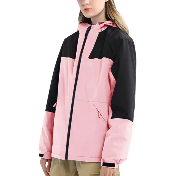 Women's Outdoor Lightweight Color Combination Waterproof Windproof Plus Size - Image 29
