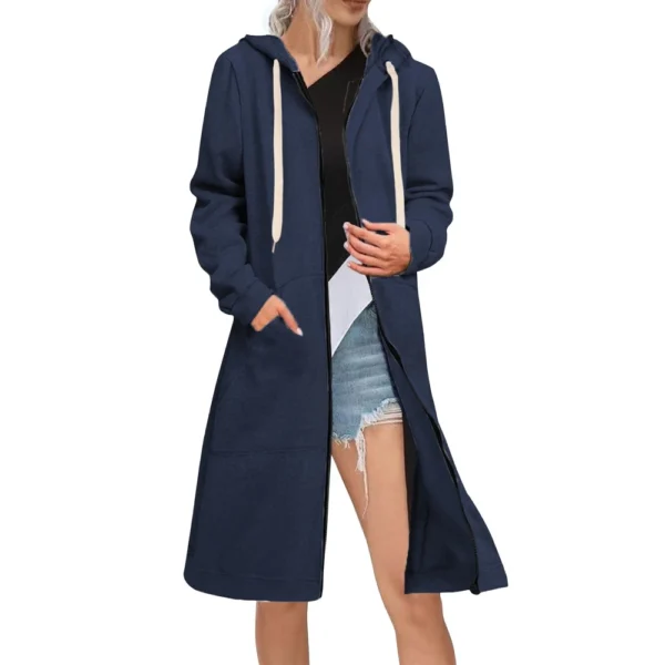 Women's Zip Up Hoodies Oversized Fleece Long Sleeve Sweatshirts Jacket Coat - Image 24