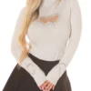 Knit top for women slim-fit high-neck hollowing out - Image 22