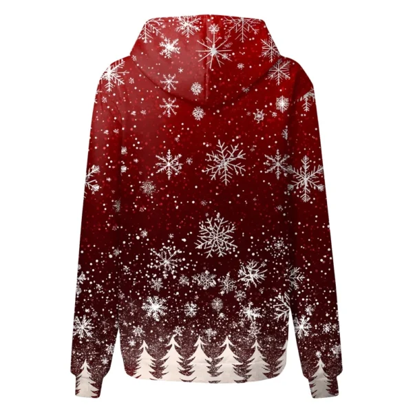 Women'S Fashion Hoodies & Sweatshirts Long Sleeve Drawstring Hoodies Christmas - Image 10
