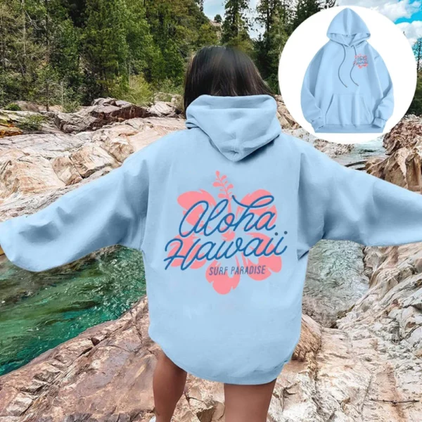 Women's Fashion Lightweight Long Sleeve with Pockets Pullover Hoodies - Image 31
