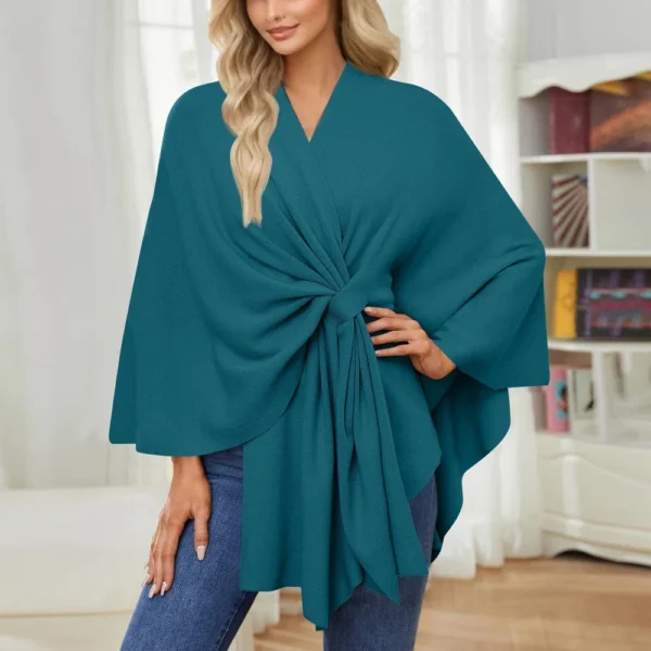 Women's Elegant Shawl Wraps Soft Open Front Sweater For Spring Fall Winter - Image 19