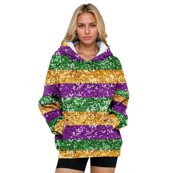 Womens Oversized Sweatshirts Fleece Hoodies Long Sleeve Shirts Pullover Fall - Image 4