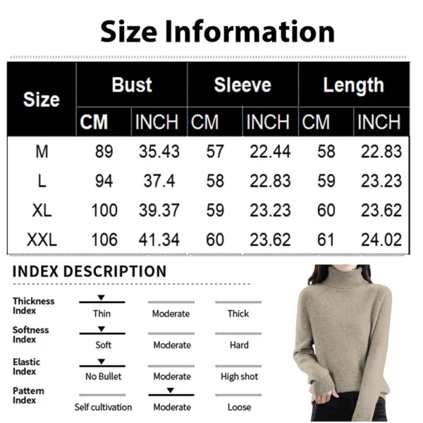 Women's Fashion Wool Long-Sleeved Sweater With Shoulder Insert Solid Color - Image 15