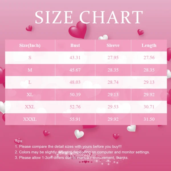 Women's T-shirt Tops Loose, Fashionable And Casual  Valentine's Day Print Round - Image 18