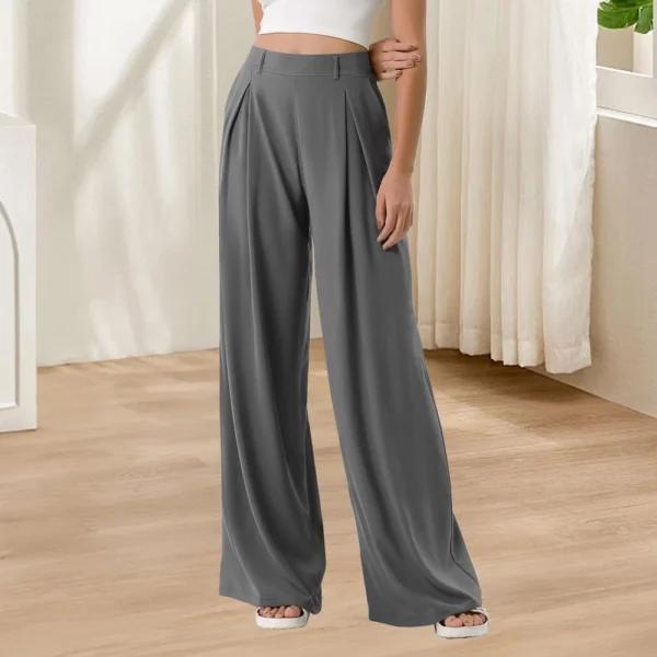 Women's High Waisted Work Pants Casual Outfits 2024 Office Trousers with Pockets - Image 13