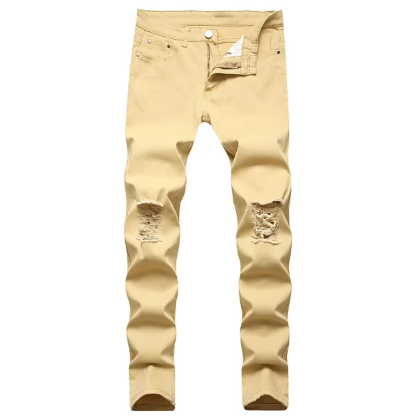 Men's stretch ripped pants tight - Image 13