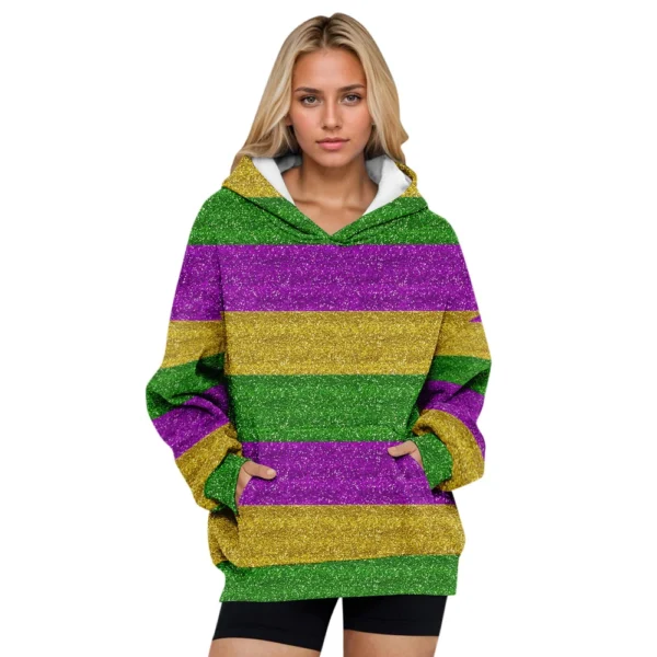 Womens Oversized Sweatshirts Fleece Hoodies Long Sleeve Shirts Pullover Fall - Image 6