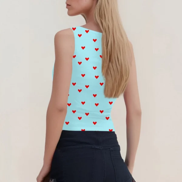 Women's Sleeveless Pleated Vest Shirt Top - Image 11
