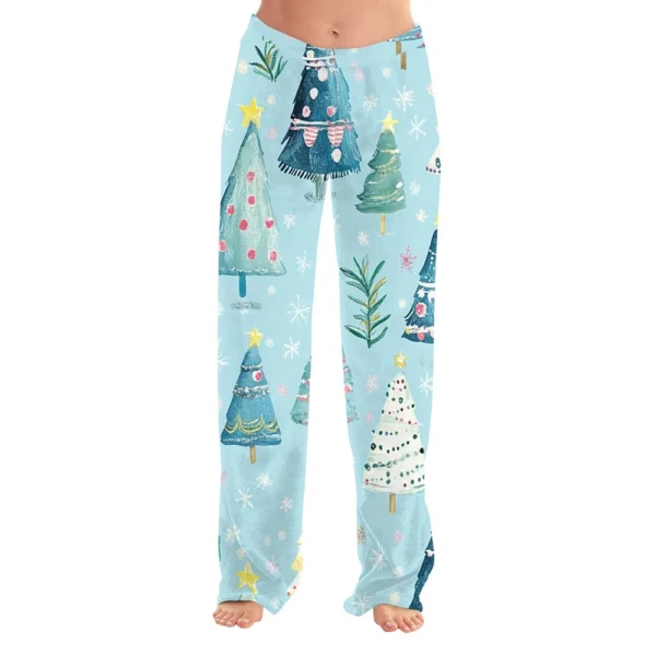 Women's Halloween Printed Casual Pants Drawstring Elastic Waist Drawstring - Image 19