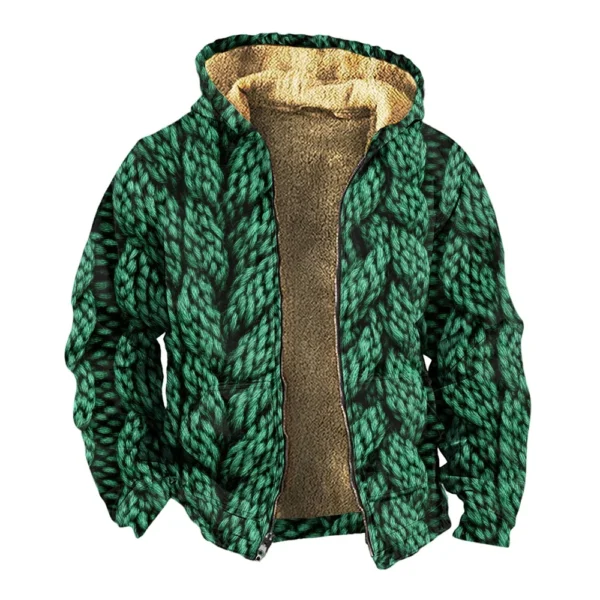 Men's Thickened Button Double Pocket Jacket With Pocket Insert Cotton Jacket - Image 4