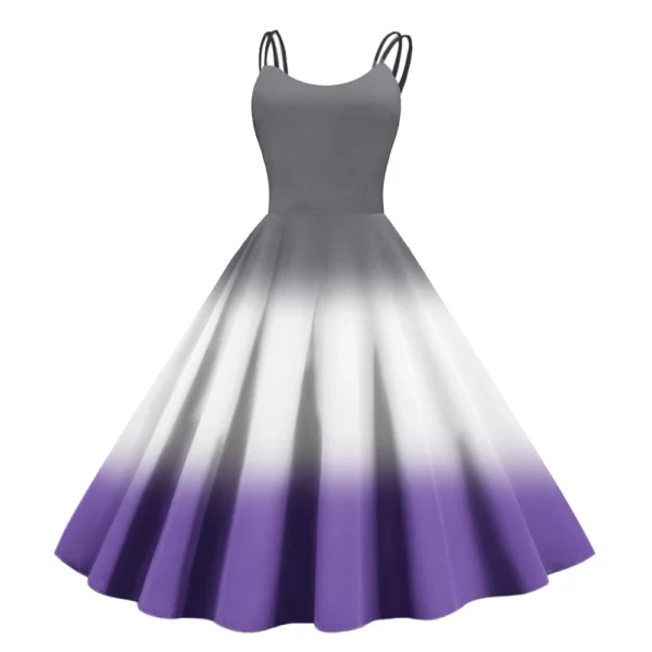 Women's Printed Strapless Gothic Cocktail Fashion Sexy Christmas Dress Punk - Image 46