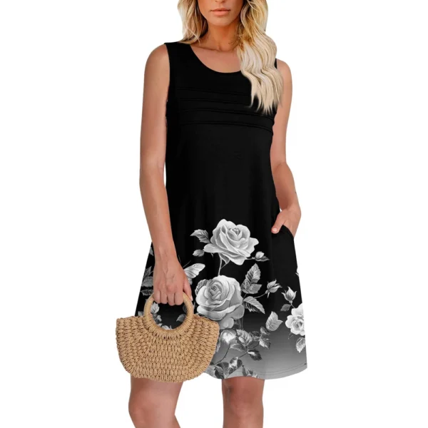 Women's Casual Sundress With Pockets Summer Boho Beach Dress,Holiday Hresses - Image 14