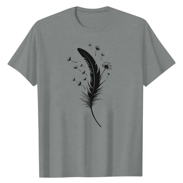 Women's Printed Round Neck Loose Daily Casual Short Sleeved Fashion T-Shirt - Image 6