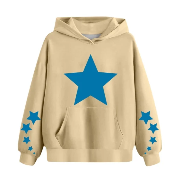 Women's Fashionable Loose Fitting Hooded Pullover, Long Sleeved Sportswear, - Image 20
