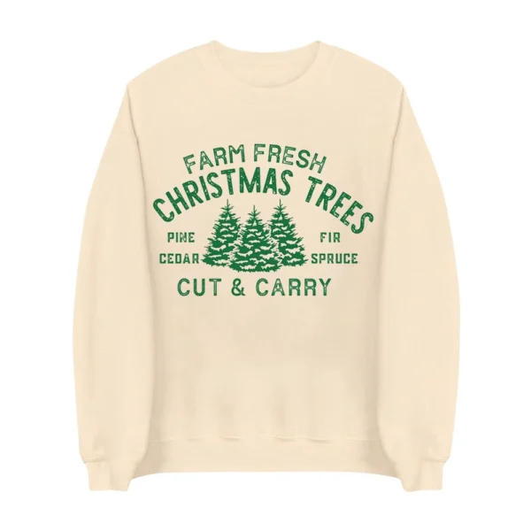 Women's Sweatshirt Sports Christmas Print Pullover Sweatshirt Round Neck Long - Image 14