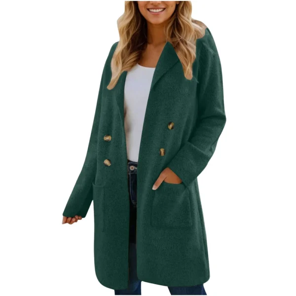 Women's Fashionable All-match Mid-length Woolen Coat - Image 20