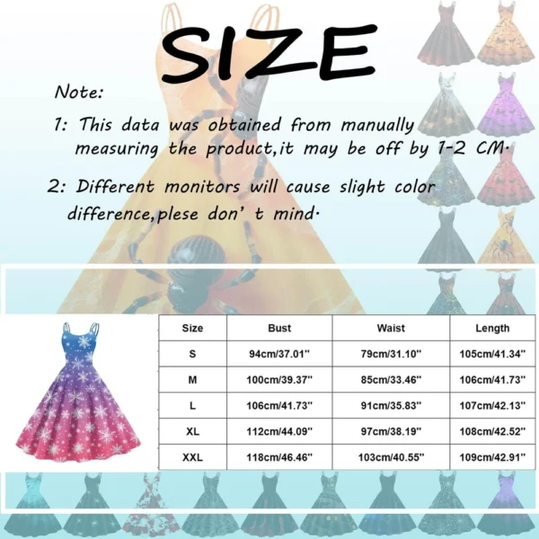 Women's Printed Strapless Gothic Cocktail Punk Sexy Fashion Dress Christmas - Image 24