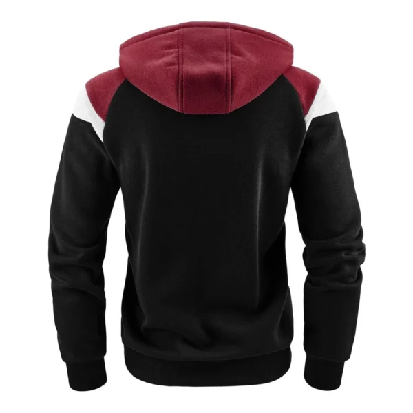 Men's Color Contrast Fashion Hoodie Men's Casual Sports Coat - Image 8