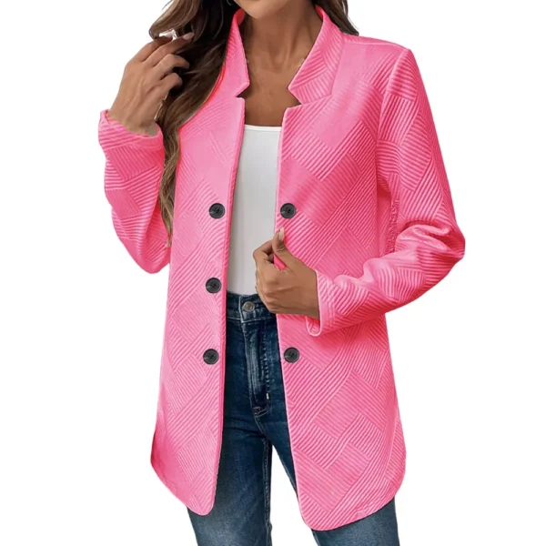 Women's Solid Color Medium Long Casual Cardigan Knitted With Loose Sweater Coat - Image 15
