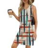 Women's V-neck Summer Casual Beach Vacation Women's Sleeveless Vintage Print - Image 8