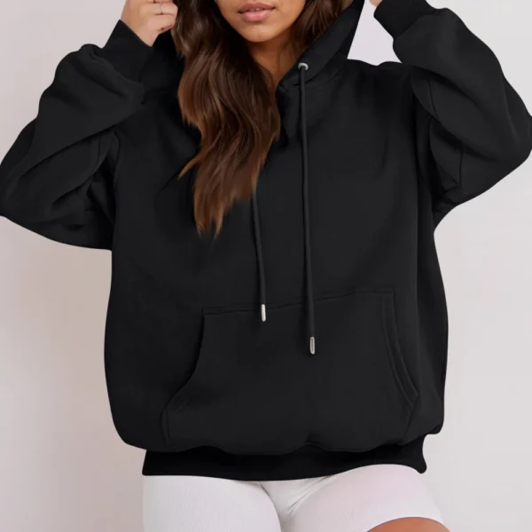 Women's Solid Color Sweatshirts Long Sleeve Round Neck Casual Comfortable Loose - Image 6