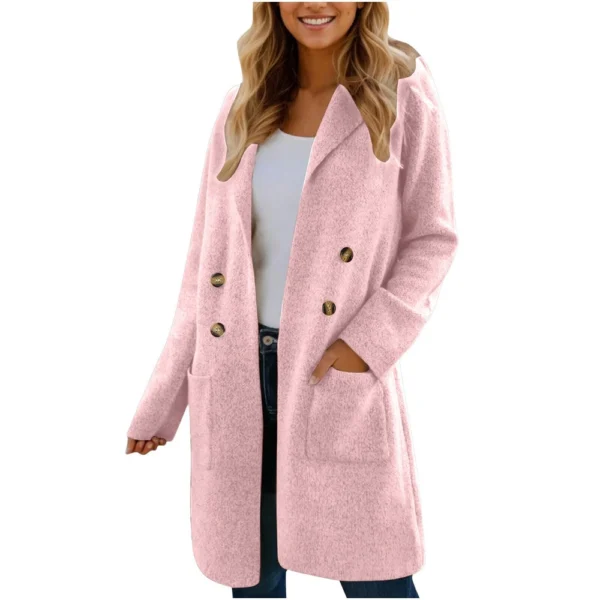 Women's Fashionable All-match Mid-length Woolen Coat - Image 38